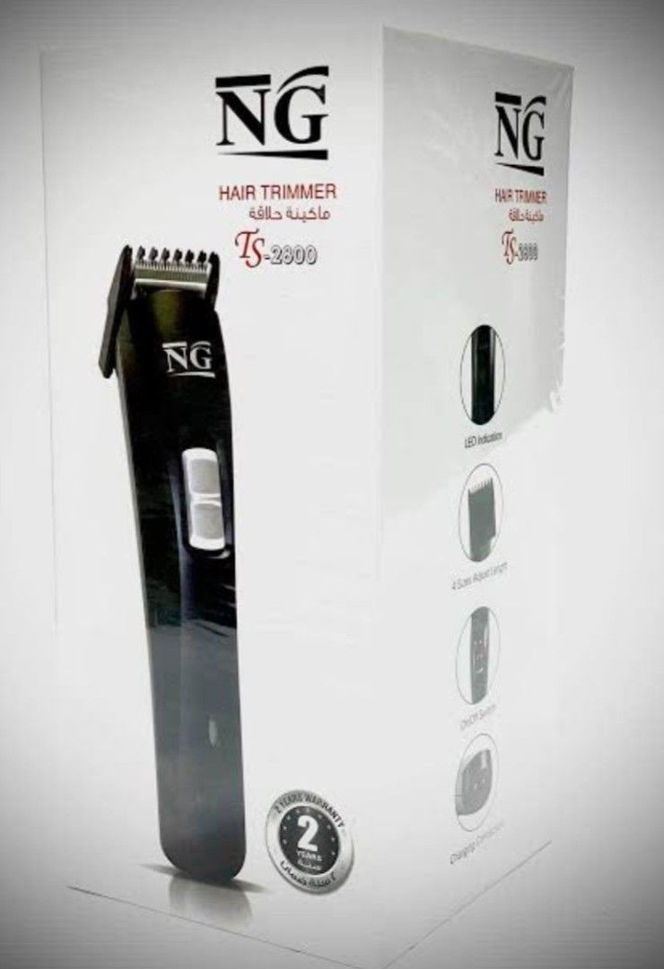 NG Hair Trimmer TS-2800 (Category: Hair) located in Manila. Submitted by cyecass (Listing ID 1464632955, Image 1). Description: - NG Hair Trimmer, Model TS-2800 - Built-in LED Indicator - 4 Adjustable Length Settings - Easy ON/OFF Switch - Convenient Charging Connection - Includes a 2-Year Warranty - Ideal for Personal Grooming Loc. Juan Luna Tondo Manila.