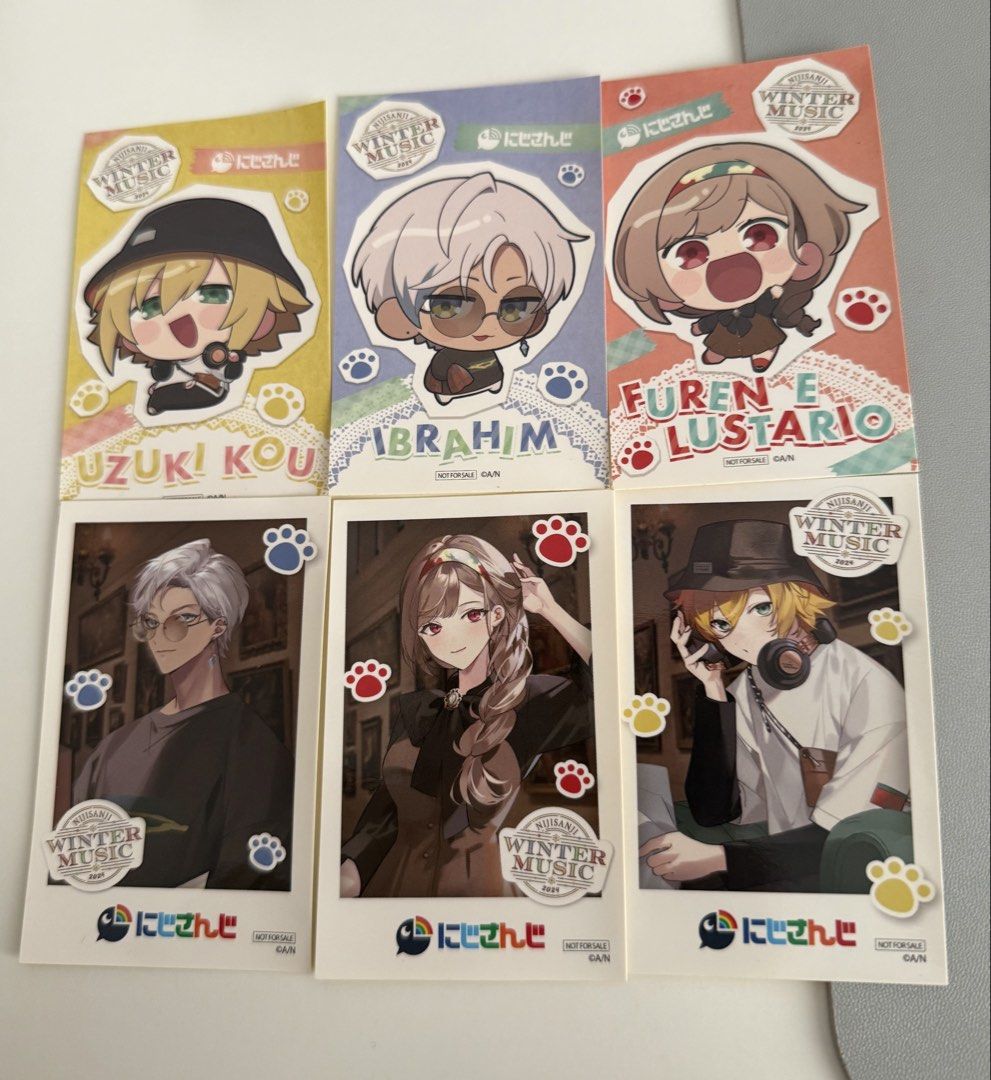 Nijisanji anime stickers (Category: Other Stationery & Craft) located in Manila. Submitted by wwww555 (Listing ID 1464613431, Image 1). Description: Take all for 160 📍Manila MOD: JNT MOP: GCASH OR MAYA.