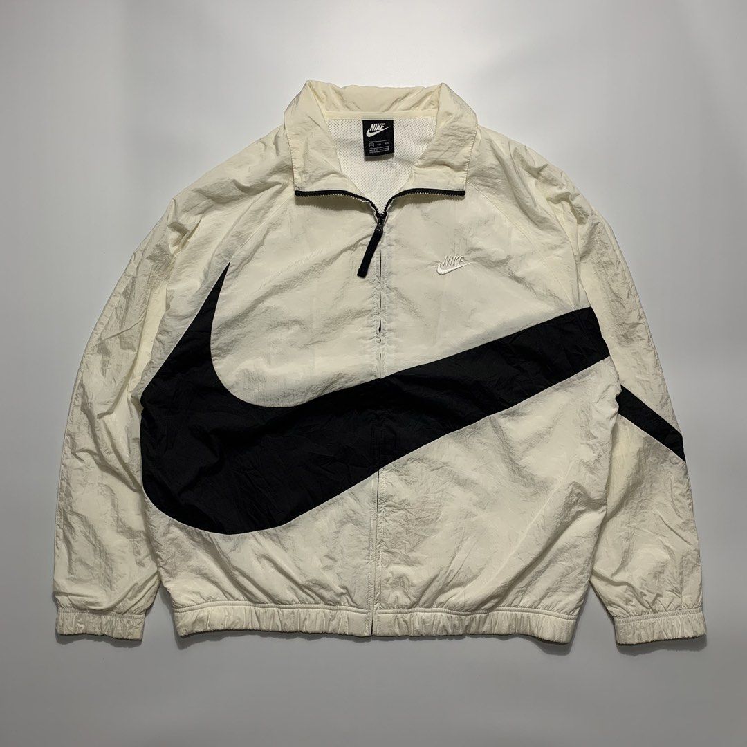 Nike big swoosh Woven Jacket (Category: Coats, Jackets and Outerwear) located in Natividad. Submitted by endsource.ph (Listing ID 1464642220, Image 1). Description: Nike big swoosh Woven Jacket ‎_____________ ‎Size: XXL on tag can fit Large mens ‎Width : 27 ‎Length: 29.5 ‎Shoulder: 24 ‎Sleeves: 26 ‎(actual dimension) ‎______________ ‎Like New Condition ‎(use once or twice) ‎Lightly Used Condition ‎(used w/care) ‎______________ ‎Issue: none ‎Color