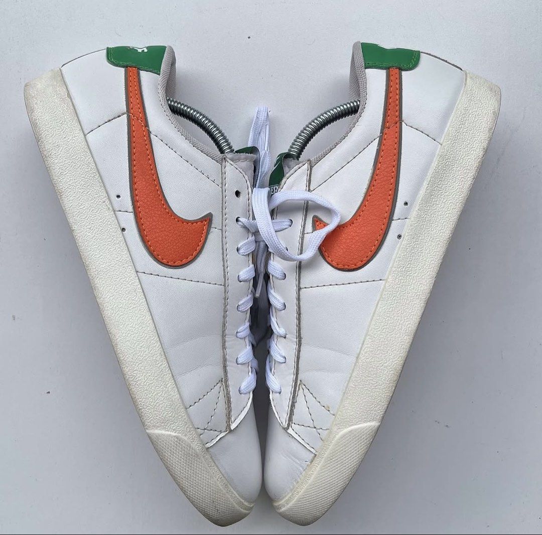 Nike Blazer Low Stranger Things Hawkins HS Athletic Dept (Category: Sneakers) located in Antipolo. Submitted by shopanne (Listing ID 1464610544, Image 3). Description: - Nike Blazer Low x Stranger Things Collaboration - Features Hawkins High School Athletic Dept branding - White leather upper with orange Swoosh - Green accent details - Unique design for Stranger Things fans - Toe Vamp Crease PM lang po :) .