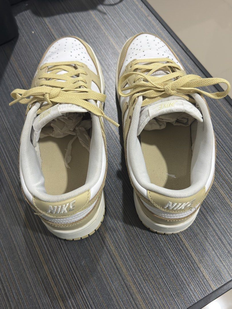 Nike Dunk Low Retro White Hemp (Category: Sneakers) located in Cagayan de Oro. Submitted by tristanaceb (Listing ID 1464764106, Image 2). Description: - Model: Nike Dunk Low Retro (Style: DV0833-100) - Colorway: White and Hemp - Size: UK 8 / EUR 42.5 - Condition: Gently worn, very clean uppers with minimal tread wear - Extras: Original paper stuffing still inside the collars - Features: Classic low-top silhouette with perforated toe box and durab