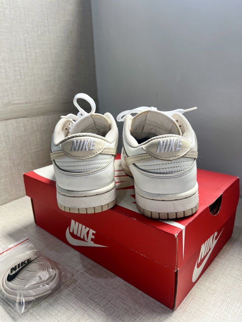 Nike Dunk Low Women (Category: Sneakers) located in Quezon City. Submitted by fromkimwithless (Listing ID 1464628580, Image 3). Description: - Size: US 5.5 - Color: White/Pearl white - Includes Original Box and extra shoe lace - Shipping: Lalamove or Grab — shipping fee shouldered by the buyer .