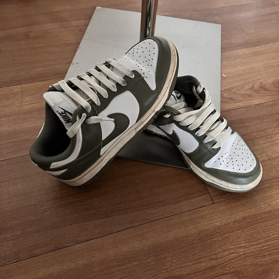 Nike dunk olive (Category: Sneakers) located in Muntinlupa City. Submitted by on.repeeat (Listing ID 1464571462, Image 1). Description: Used and needs cleaning Has crease din po Bought at aftermarket for 16k No box na po just the shoes lang Still nego.