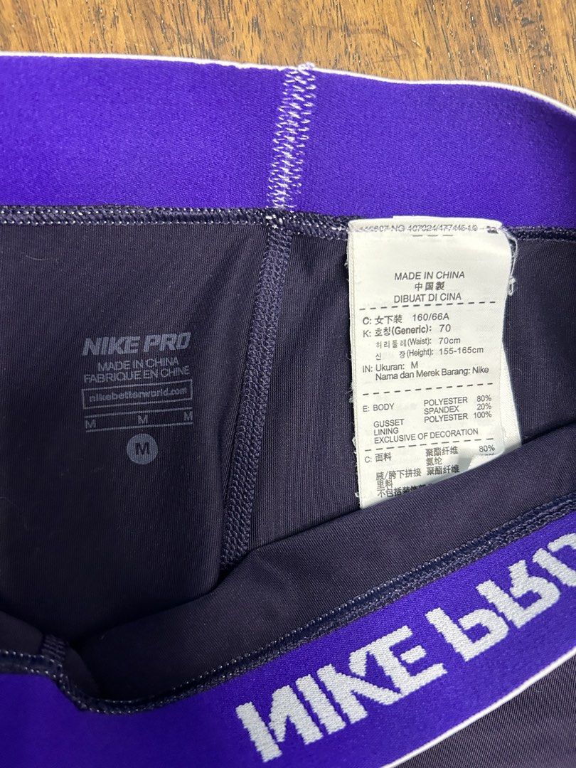 Nike Pro Dark Purple Activewear Shorts (Category: Activewear) located in Antipolo. Submitted by tshopph (Listing ID 1464613604, Image 3). Description: 💜 Nike Pro Dri-FIT Cycling Shorts 💜 Classic high-performance Nike Pro athletic shorts in a deep purple colorway. Perfect for workouts, gym sessions, running, volleyball, cheerleading, or wearing under sports shorts for extra coverage. Condition: lightly used Size: medium Price: ₱300 Same-day deli