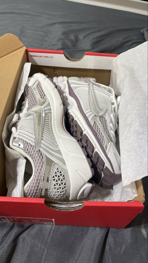 Nike Zoom Vomero 5 (Category: Sneakers) located in Makati City. Submitted by warmmoon_4868ac (Listing ID 1464659862, Image 2). Description: - Nike Zoom Vomero 5 - Class A Replica - Color: Metallic Silver Violet - Size: US Women's 6.5 - Used once - RFS: wrong size - Ideal for running and casual wear - Condition: Good as New .