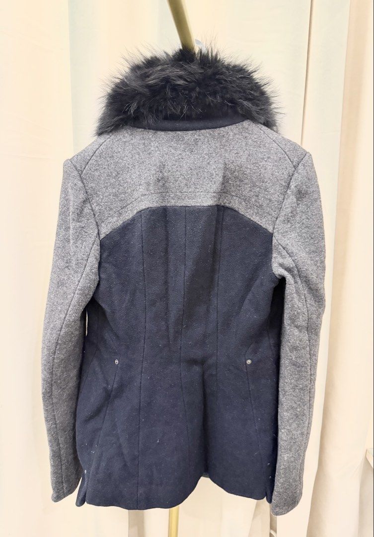 NO BRAND Navy Blue and Grey wool-blend Jacket (Category: Coats, Jackets and Outerwear) located in Manila. Submitted by twiloves0824 (Listing ID 1464631340, Image 3). Description: No brand but from Vietnam, looks good when worn, more pics to send just send me a dm.