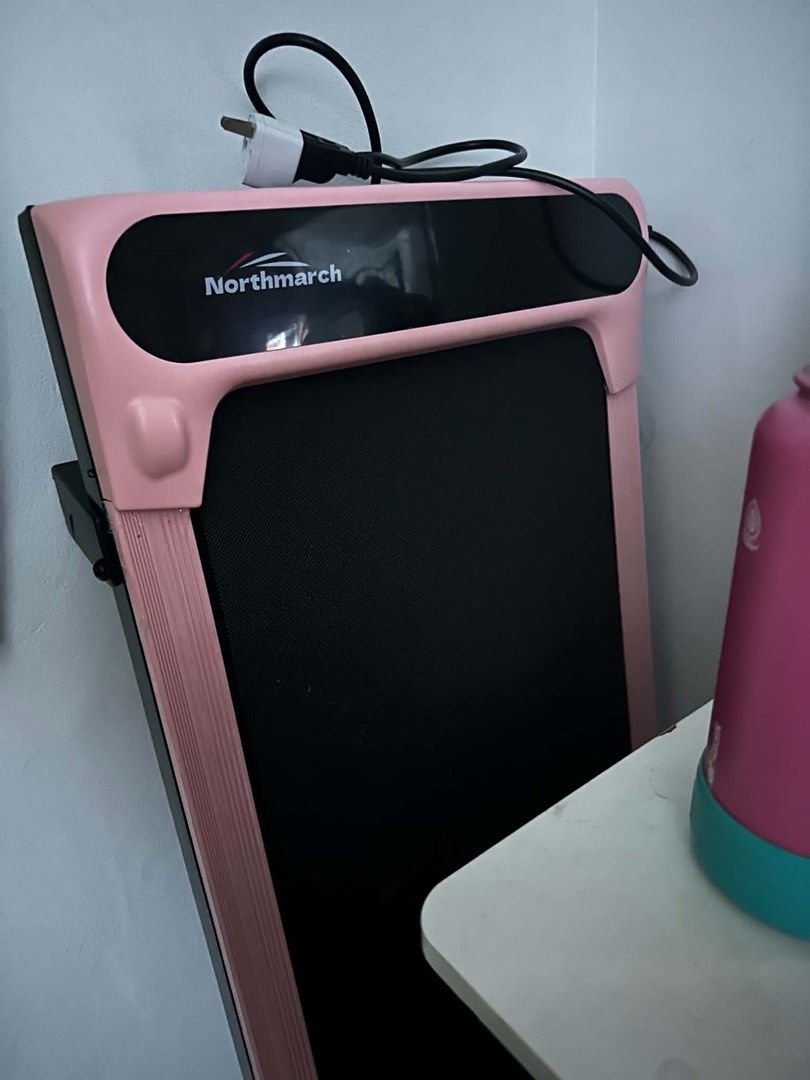 Northmarch Pink Walking Pad Treadmill (Category: Cardio & Fitness Machines) located in Quezon City. Submitted by sui_lim (Listing ID 1464733966, Image 1). Description: 3,350 last price - Brand: Northmarch walking pad treadmill Used only twice MEET UP ONLY! NEAR UST (LRMH RESIDENCES NEAR FUSION ALLEY).