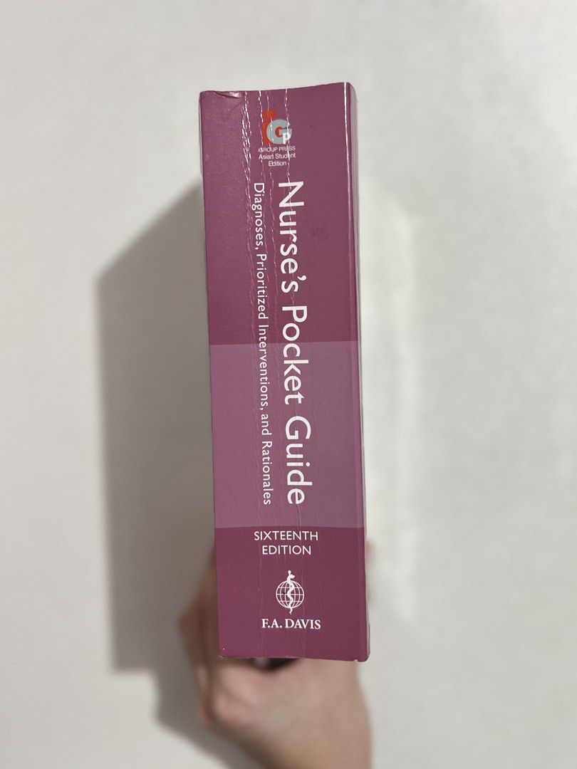 Nurse's Pocket Guide 16th Edition Diagnoses Prioritized Interventions (Category: Textbooks) located in Manila. Submitted by colesj (Listing ID 1464686283, Image 2). Description: - Nurse's Pocket Guide, Sixteenth Edition - Asian Student Edition - Covers diagnoses, prioritized interventions, and rationales - Published by F.A. Davis and iGROUP PRESS - Essential reference for nursing students and professionals - Provides quick access to critical info