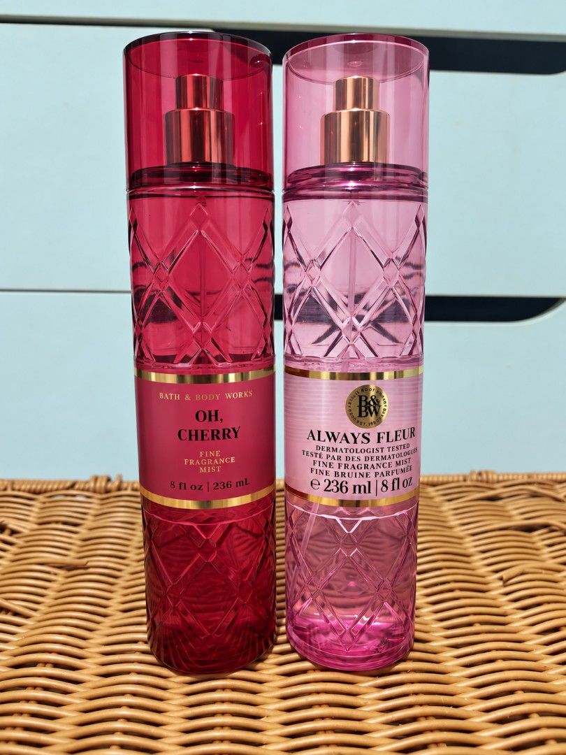Oh, Cherry & Always Fleur Fine Fragrance Mist (Category: Fragrance & Deodorants) located in Bacolod City. Submitted by _andsteak (Listing ID 1464744042, Image 1). Description: - few sprays missing - 650 if taking both - Always Fleur (Canada) Oh, Cherry (US).