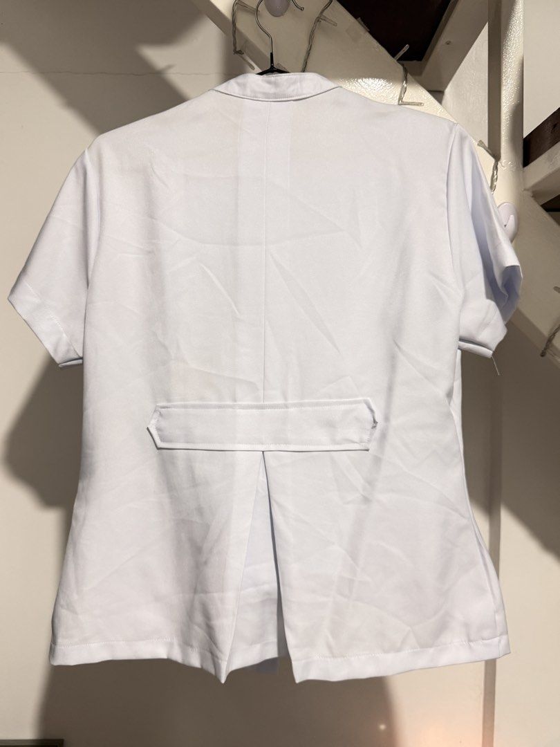 Olfu nursing uniform (Category: Sets or Coordinates) located in Rizal. Submitted by gwencd17 (Listing ID 1464640886, Image 2). Description: Used once for board exam no school patch measurements in inches pants (has belt hole and two back pockets) waist - 36 length - 38 front rise - 11 back rise - 4 upper thigh - 12.5 leg opening - 6.5 top chest - 17 waist - 17 length - 25 sleeve - 7 .