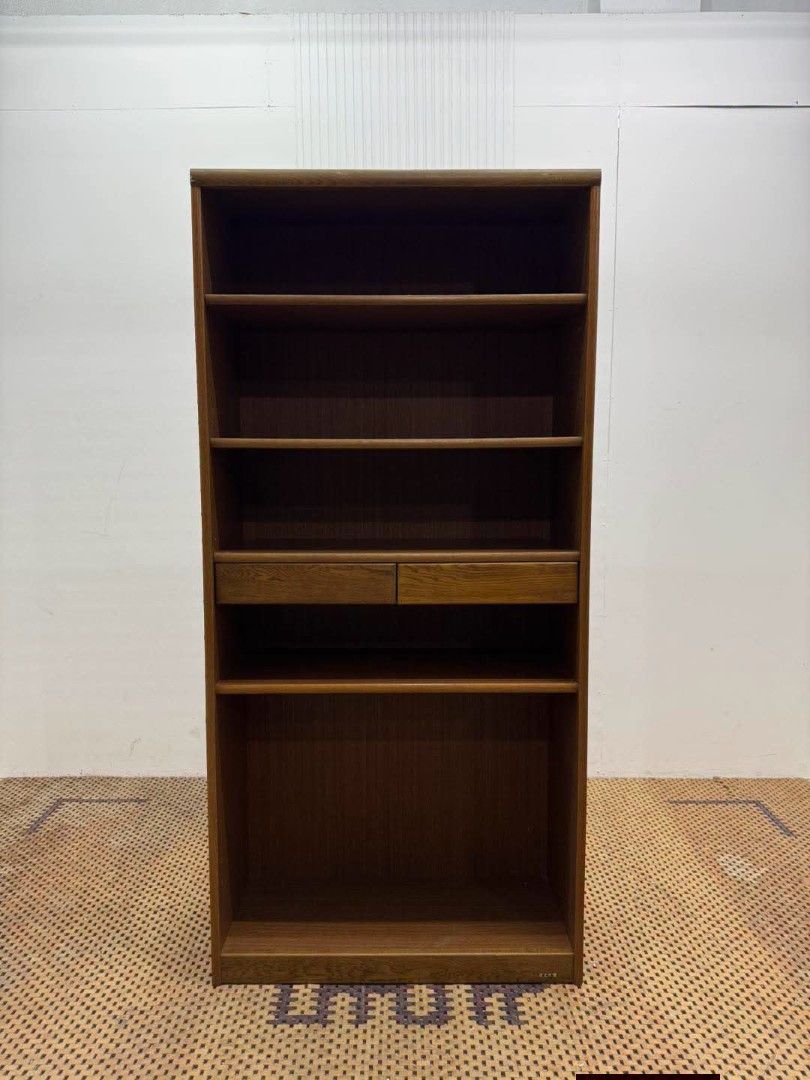 Open Shelves (Category: Shelves, Cabinets & Racks) located in Meycauayan. Submitted by marygracecasimiro (Listing ID 1464645304, Image 1). Description: Wooden Open Shelves with 2 Drawers Price: 10,900 L33.5 x W14.5 x H71 In good condition💜💜.