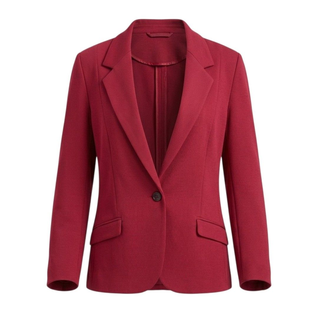 Oversized DEVON Wine Red Textured Blazer Jacket Single Button Plus Size XL (Category: Coats, Jackets and Outerwear) located in Bacoor. Submitted by aithriftcloset (Listing ID 1464732686, Image 1). Description: Code: Simple Yet Elegant 👌🏆Oversized Wine Red Textured Blazer Jacket Single Button Plus Size XL XXL ⭐Product Description 💥Make a sophisticated statement with this gorgeous wine red textured blazer, perfectly tailored for an effortlessly 