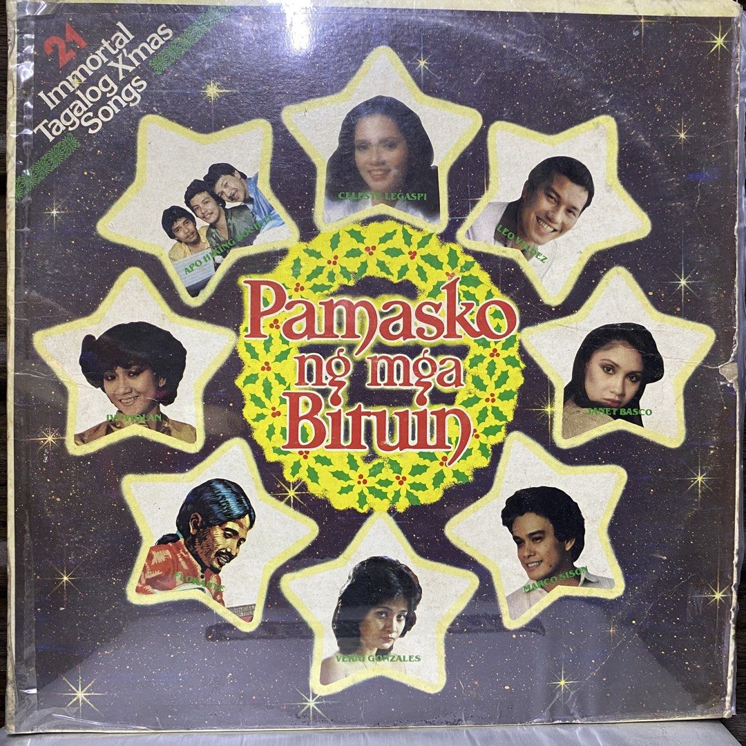 Pamasko Ng Mga Bituin Vinyl Records / Plaka (Category: Vinyls) located in San Francisco. Submitted by holygrailrecordsphils (Listing ID 1464700983, Image 1). Description: ▶️ Pamasko Ng Mga Bituin | 21 Imm0rtal Tagalog X’mas Songs 👉🏻 APO Hiking Society 👉🏻 Florante 👉🏻 Marco Sison 👉🏻 Ivy Violan 👉🏻 Vernie Gonzales 👉🏻 Celeste Legaspi 👉🏻 Janet Basco 👉🏻 Leo Valdez 🖼 VG+ (customized plastic cover ) 💿 VG+ to VG++ 💵 1990.