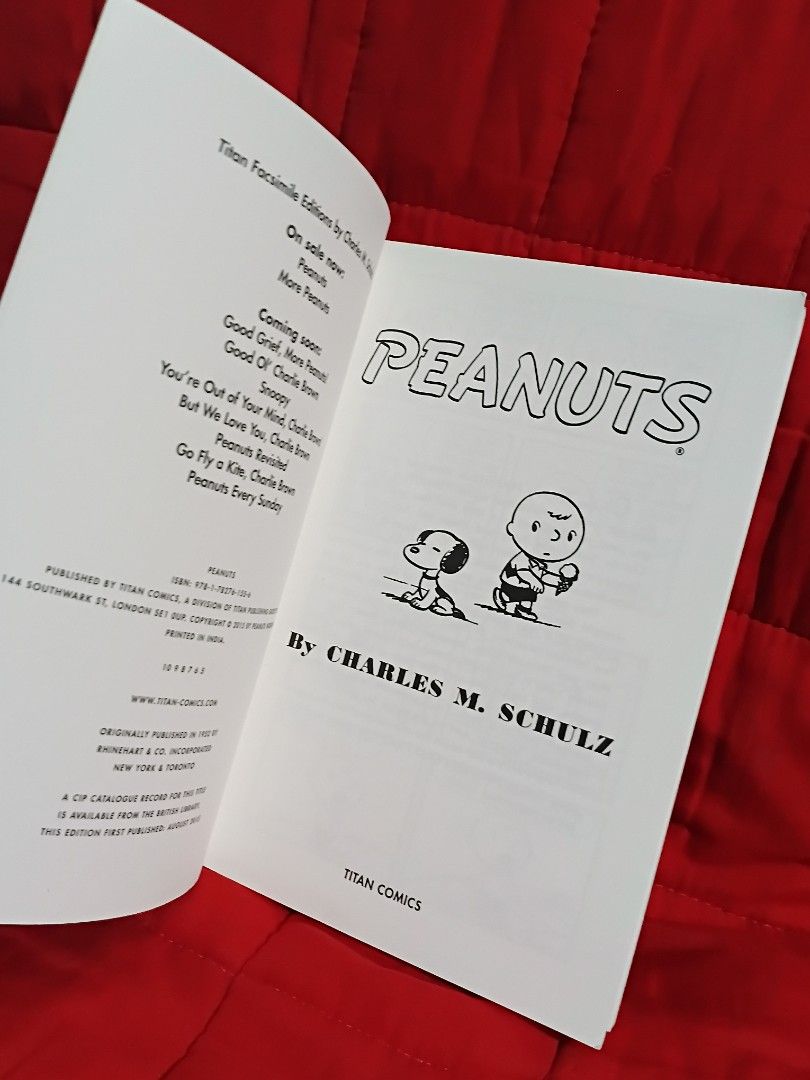 Peanuts by Charles M. Schulz Paperback Comic Book (Category: Comics & Manga) located in Manila. Submitted by krishna_ayanami (Listing ID 1464739034, Image 2). Description: - Title: Peanuts Comic Book - Publisher: Titan Comics - Format: Standard Paperback - Content: Classic black and white comic strips starring Charlie Brown, Snoopy, and the gang - Condition: Great read for fans of timeless newspaper strips.