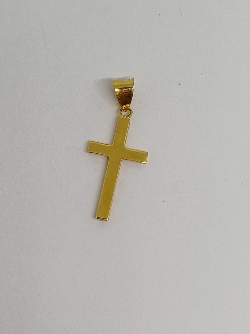 Pendant cross (Category: Necklaces) located in Makati City. Submitted by divinejewels.ph (Listing ID 1464651527, Image 2). Description: JPST- 4440 PENDANT CROSS 18KYG 1.2GRAMS 22X12MM 5MM PHP 18.00000.