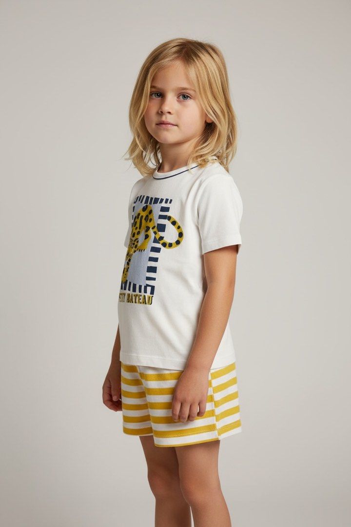 Petit Bateau set (Category: Babies & Kids Fashion) located in Lipa City. Submitted by lifestyled (Listing ID 1464677165, Image 1). Description: Petit Bateau set Size 6 Top-Aa- 13” L- 17” Bottom- W-8” L-9.5” Color rate 81/10 💯 Authentic.