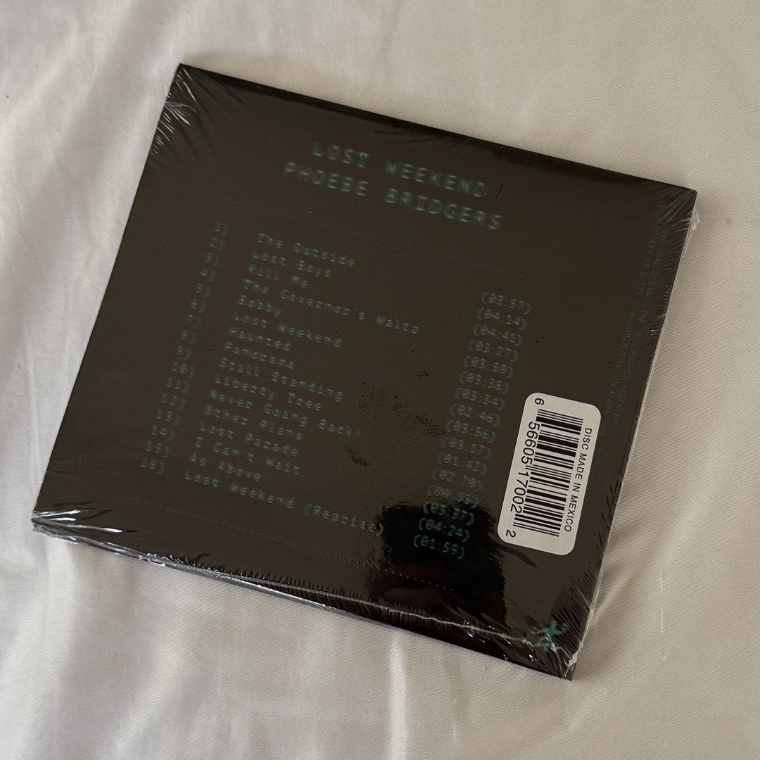 Phoebe Bridgers Lost Weekend CD Album (UNOPENED) (Category: CDs & DVDs) located in Quezon City. Submitted by nicolecyril (Listing ID 1464607637, Image 2). Description: UNOPENED Pre-ordered during the listening party Official merch RFS: I don't own a cd player 🥲 PM for more info! .