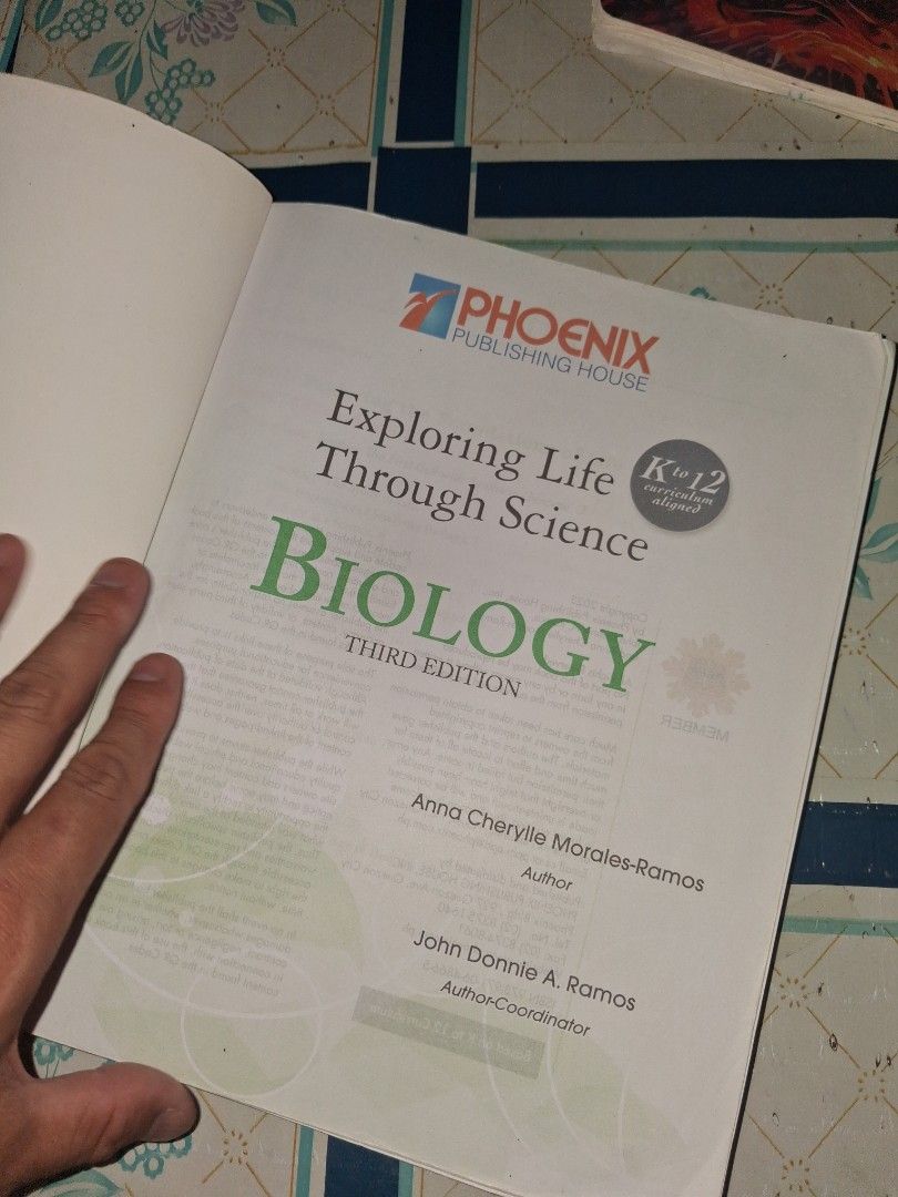 Phoenix Publishing Exploring Life Through Science Biology Textbook (Category: Textbooks) located in Manila. Submitted by marcas022798212 (Listing ID 1464607843, Image 3). Description: - Phoenix Publishing House Exploring Life Through Science Series - Biology, Third Edition - Aligned with K to 12 Curriculum - Authors: Anna Cherylle Morales-Ramos and John Donnie A. Ramos - Copyright: 2013.