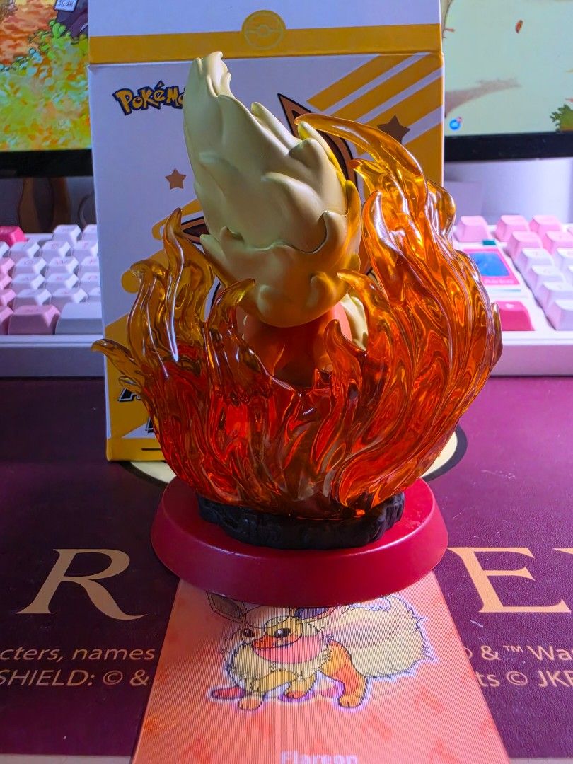 Pokemon Flareon Adventure Eevee Figure (Category: Figurines & Statues) located in Mandaluyong City. Submitted by Llyssa12 (Listing ID 1464682783, Image 2). Description: - Authentic Pokemon Flareon figure - Part of the popular Adventure Eevee series - Includes original box, card and packaging - Detailed with flame accents - A must-have for any Pokemon enthusiast! -Shipping is shouldered by the buyer.