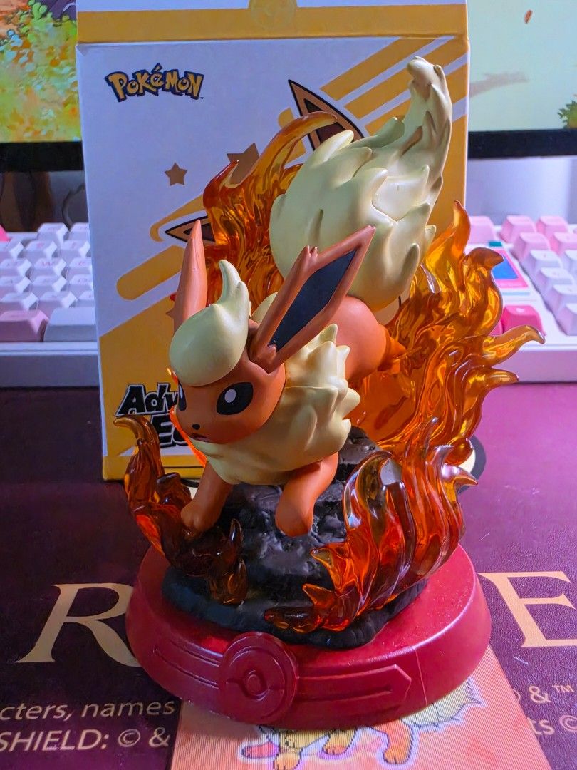 Pokemon Flareon Adventure Eevee Figure (Category: Figurines & Statues) located in Mandaluyong City. Submitted by Llyssa12 (Listing ID 1464682783, Image 3). Description: - Authentic Pokemon Flareon figure - Part of the popular Adventure Eevee series - Includes original box, card and packaging - Detailed with flame accents - A must-have for any Pokemon enthusiast! -Shipping is shouldered by the buyer.