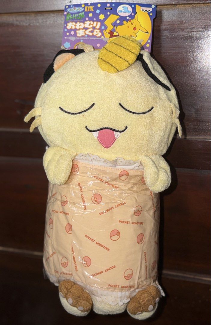 Pokémon Sleeping Pillow - Meowth (Category: Plushies & Soft Toys) located in Bacolod City. Submitted by quickocean-c957 (Listing ID 1464576243, Image 1). Description: .