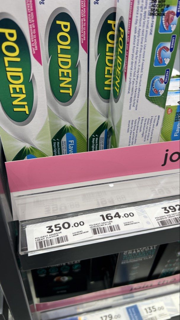 Polident Fresh Mint Denture Adhesive Cream 60g (2 Tubes) (Category: Oral Care) located in Las Pinas. Submitted by silentshark_048 (Listing ID 1464580251, Image 3). Description: - 2 x Polident Fresh Mint Denture Adhesive Cream (60g each) - Strong hold for up to 12 hours - Fresh mint flavor for lasting freshness - Expiry Date: 2028/07 RFS: Extra items, sealed, unopened..