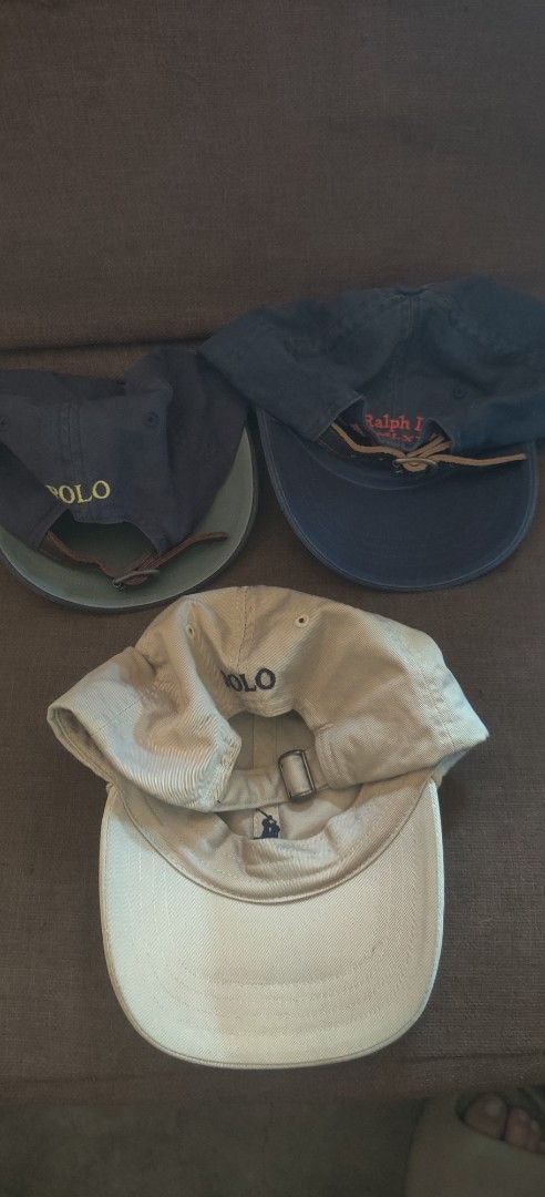 Polo Ralph Lauren Caps (3 pcs) (Category: Caps & Hats) located in Bago City. Submitted by louielinco (Listing ID 1464583650, Image 2). Description: - Brand: Polo Ralph Lauren - Style: Adjustable Caps - Colors & Logos: - Tan with Navy Blue Logo - Navy Blue with Orange Logo - Navy Blue with Yellow Logo - Features: Adjustable strap for a comfortable fit - Ideal for: Everyday casual wear -As Pack 2500 Free Shipping.