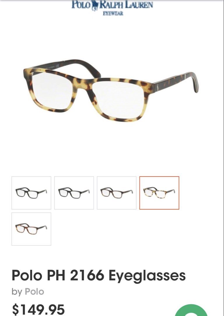 Polo Ralph Lauren PH 2166 Tortoiseshell Eyeglasses (Category: Sunglasses & Eyewear) located in Cebu City. Submitted by tinkcurly (Listing ID 1464571925, Image 2). Description: - Authentic Polo Ralph Lauren eyeglasses - Model: PH 2166 - Frame Style: Tortoiseshell pattern - Includes: Original pouch and box - Versatile: Ideal for everyday wear or as a fashion statement.