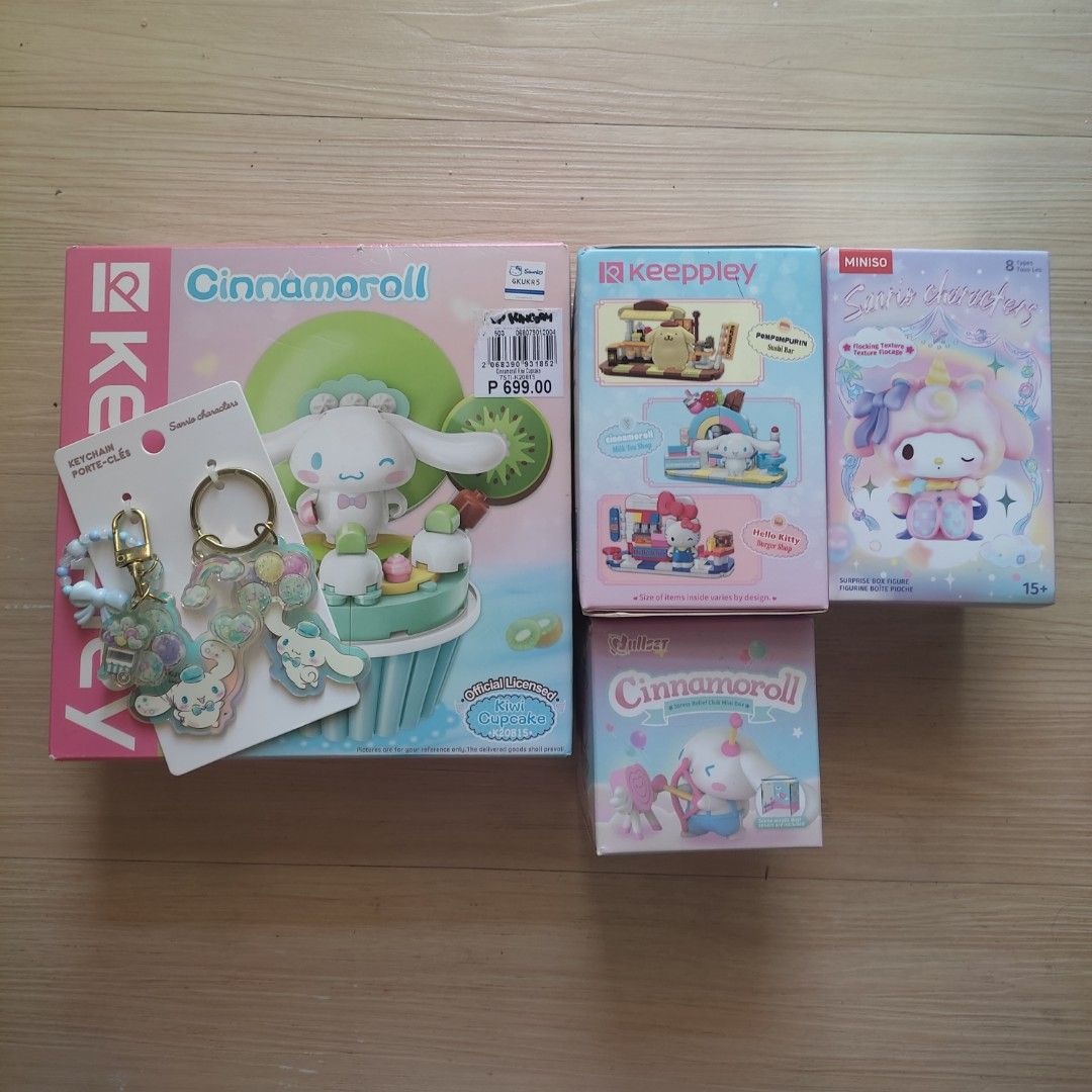 Pompompurin & Cinnamoroll (Category: Designer & Blind Box Toys) located in Bacoor. Submitted by ashdump (Listing ID 1464571494, Image 2). Description: - Below srp sale!! - Sanrio Character Blind Box Toys (some items from Miniso) - All items are brand new and sealed. - Perfect gift for any sanrio lover.
