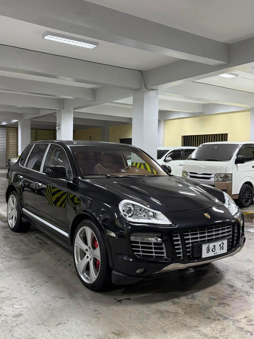 Porsche Cayenne Turbo (957) Auto (Category: Used Cars) located in Manila. Submitted by quality_cars (Listing ID 1464669683, Image 2). Description: 2009 Porsche Cayenne Turbo (957) 4.8L twin-turbocharged V8 Engine 500HP Black Exterior Tan Interior 62K ODO Original Milage Includes 2 keys 3 Ending (Tuesday Coding) Registered 2027 Newly PMS Very Well Maintained Added Factory Options (added cost): - Sports Tailpipes - Stainless Steel Front and Rear Sk