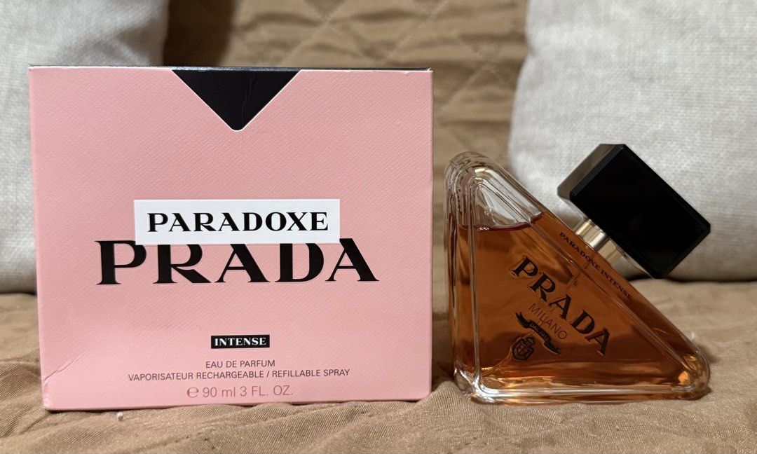 Prada Paradoxe Intense Eau de Parfum 90ml (Category: Fragrance & Deodorants) located in Calaca. Submitted by lovedwellphbycia (Listing ID 1464618186, Image 2). Description: 100% authentic Used 2x, just few sprays missing.