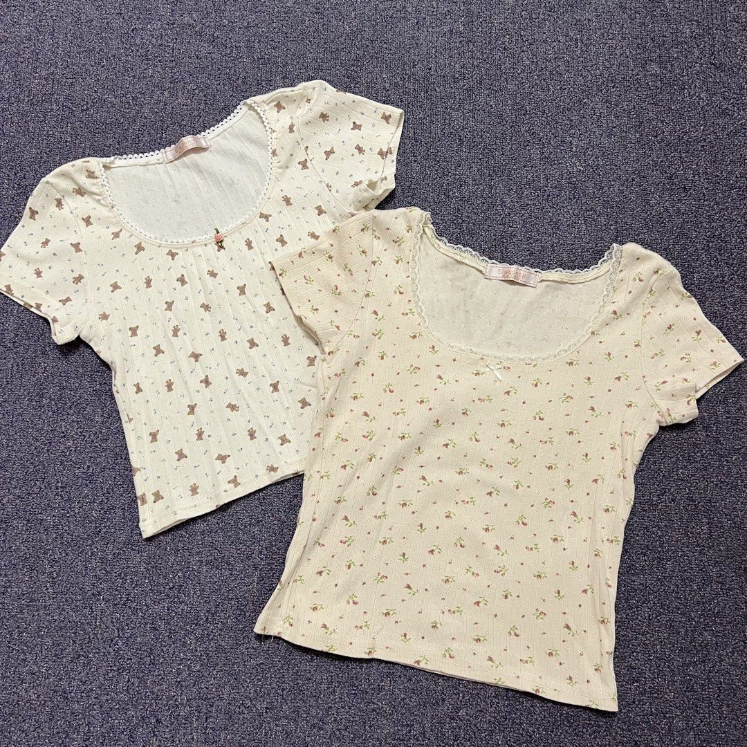 Preloved Siwa Dainty Crop Top (Category: Shirts) located in Las Pinas. Submitted by bangtanbey (Listing ID 1464731485, Image 1). Description: Siwa brand from Bangkok Bear and flower used once only Blue - never used, washed only Free size 250 each. Get all 3 pcs for 200 each!.