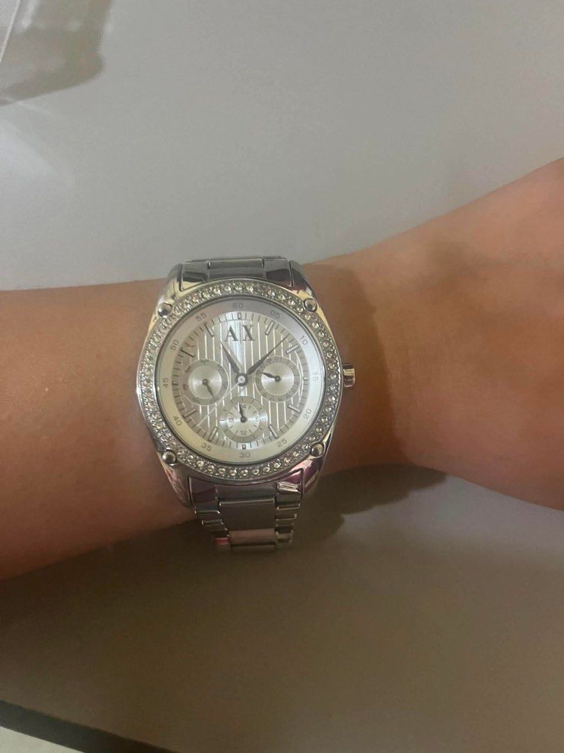 Pre-loved Watch (Category: Jewelry) located in Manila. Submitted by pikbit_10231214 (Listing ID 1464763282, Image 2). Description: Armani Exchange 5030 Stainless Steel Pre -Loved (Unisex) Selling due to Decluttering of Room.