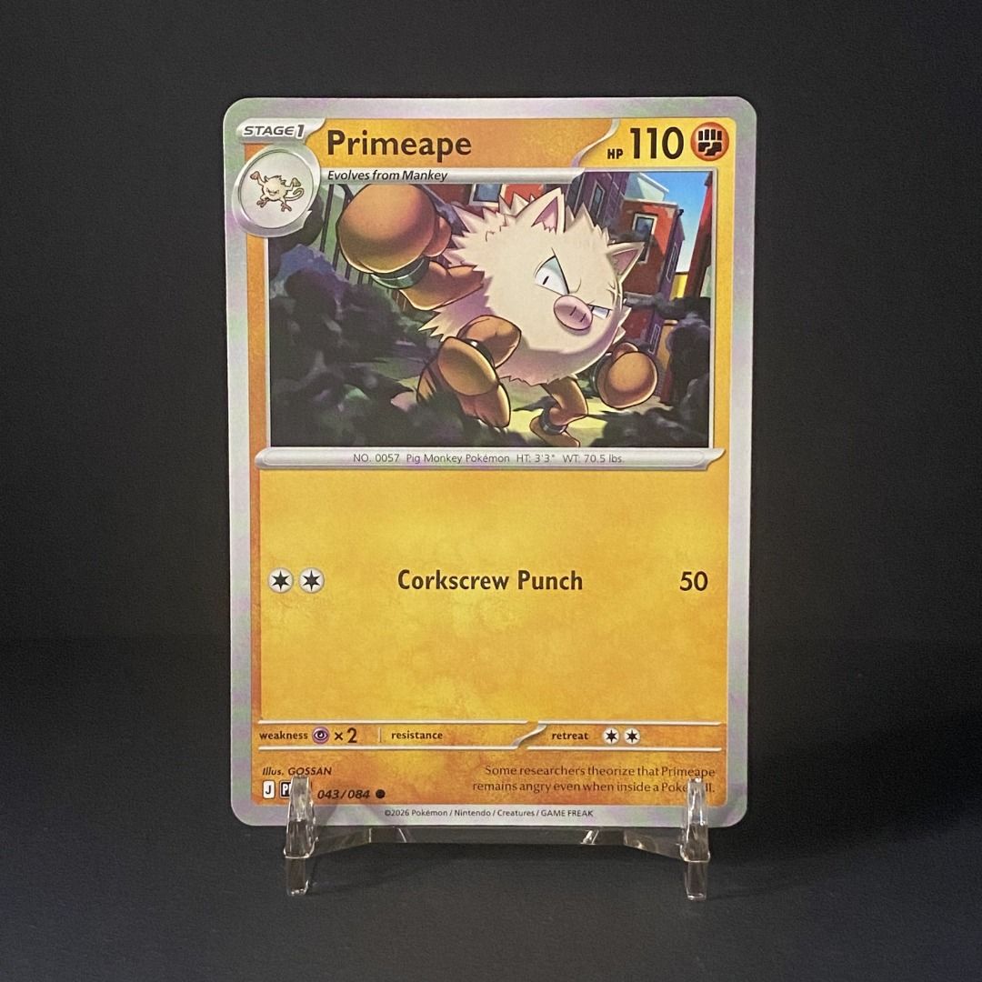 Primeape 043/084 Common (Category: Raw Singles) located in Pasig City. Submitted by precycled_ (Listing ID 1464679666, Image 1). Description: 2 copies available Condition : NM-LP . . . ‼️BUY AT YOUR OWN RISK ❗Payment First Basis 📌Be 100% SURE before submitting the form 📌1 DAY Reservation ONLY! ❌No Pick-up / No Meet up ❌No RETURN / EXCHANGE ❌No RUSH ❌No CANCELLATIONS ❌Don't BUY our products if you are flaw conscious ⚠️Seller is NOT liable for an