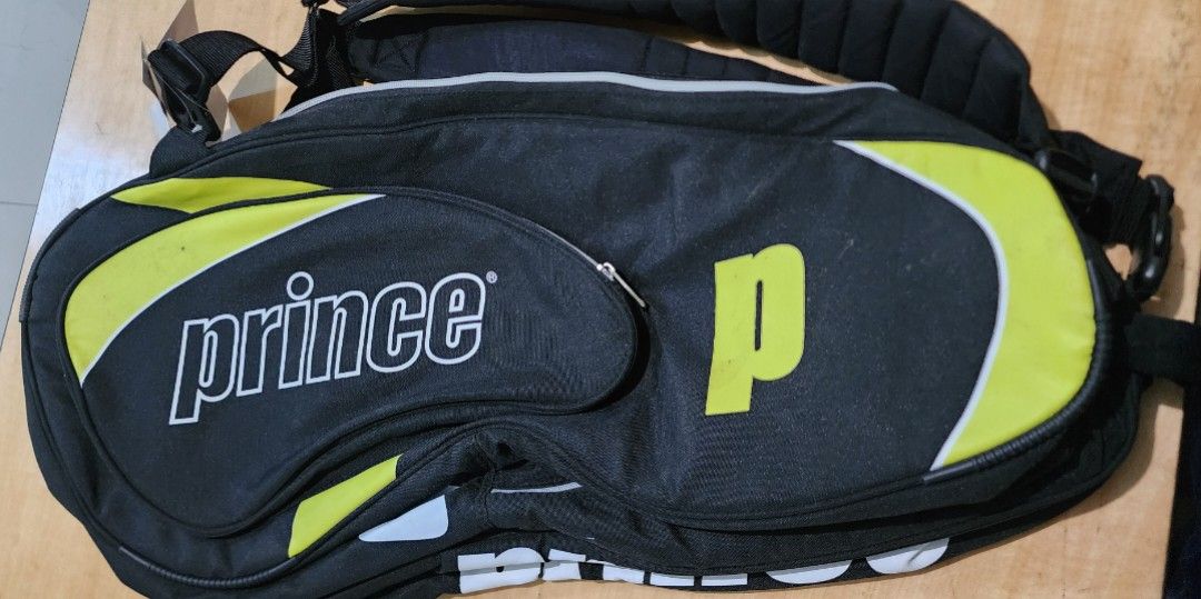 Prince GR922 Tennis racket bag (Category: Other Sports Equipment and Supplies) located in Baguio. Submitted by coffeesilvershadow_28 (Listing ID 1464680308, Image 1). Description: - From Japan Surplus - Brand new with tag. minimal dirt lang since no box or cover - Baguio dropping - Jnt shipping- Payment first plus sf before shipping.