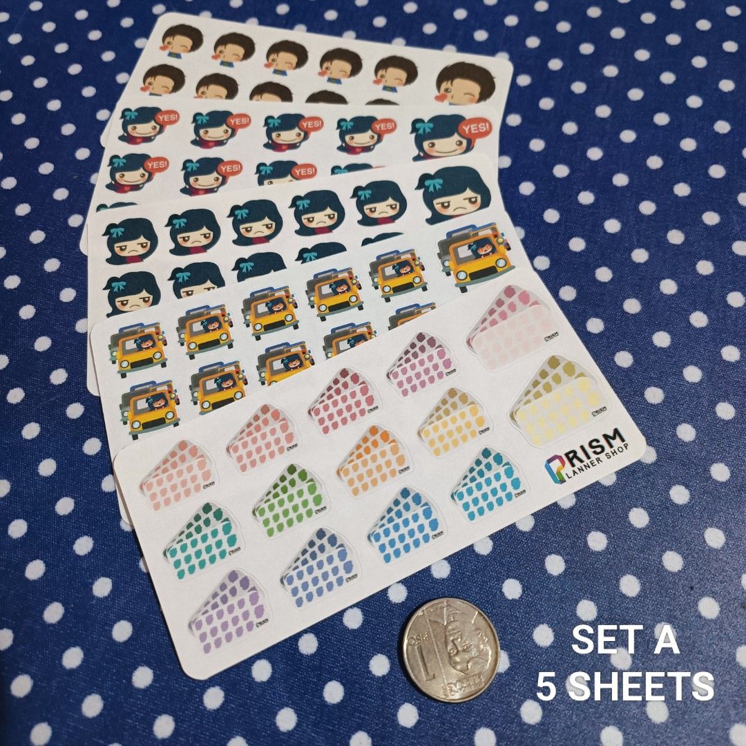 Prism Planner Journal Stickers (New/Unused) (Category: Other Stationery & Craft) located in Cainta. Submitted by stationerydestash (Listing ID 1464736140, Image 1). Description: Sold per set ₱50/set.