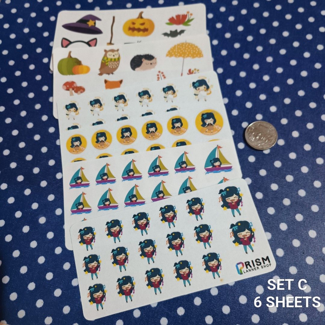 Prism Planner Journal Stickers (New/Unused) (Category: Other Stationery & Craft) located in Cainta. Submitted by stationerydestash (Listing ID 1464736140, Image 3). Description: Sold per set ₱50/set.
