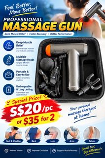 PEAK Professional Handheld Deep Tissue Muscle Massage Gun, Health ...