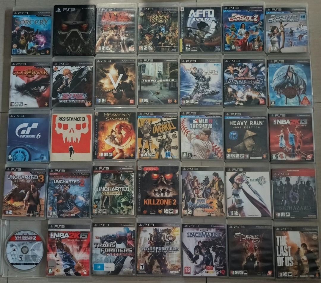 PS3 Games Bundle (Category: PlayStation) located in Caloocan City. Submitted by cleverbear_7e3510 (Listing ID 1464629284, Image 1). Description: - Collection of PlayStation 3 (PS3) games available. - Popular titles include: Uncharted (1, 2, 3), Killzone 2, NBA 2K15, Heavy Rain. - Other games available: Sorcery, Resistance 3, Heavenly Sword, and more. - All game discs are in their original cases. - Perfect for enhancing your PS3 gaming library. - 