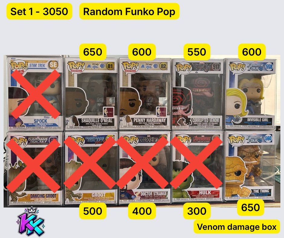 Quitting Sale - Funko Pop (Category: Designer & Blind Box Toys) located in Rizal. Submitted by charloidolivay (Listing ID 1464578703, Image 1). Description: - Selling as lot or selling as set (per picture) good resell value - Selling various Funko Pop figures. - Available Sets: Random Funko Pop, Marvel 80 Years Classic X-Men, Falcon and the Winter Soldier, Random Marvel. - Individual prices are shown on the product images. -Protector included - S