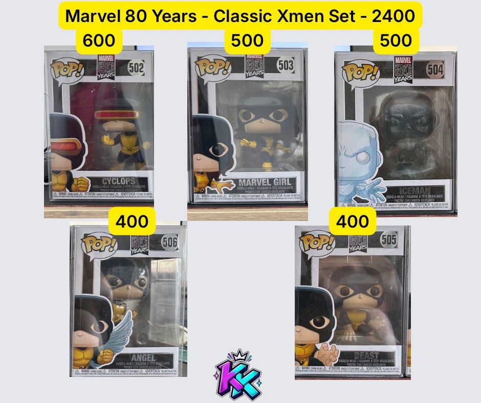 Quitting Sale - Funko Pop (Category: Designer & Blind Box Toys) located in Rizal. Submitted by charloidolivay (Listing ID 1464578703, Image 2). Description: - Selling as lot or selling as set (per picture) good resell value - Selling various Funko Pop figures. - Available Sets: Random Funko Pop, Marvel 80 Years Classic X-Men, Falcon and the Winter Soldier, Random Marvel. - Individual prices are shown on the product images. -Protector included - S