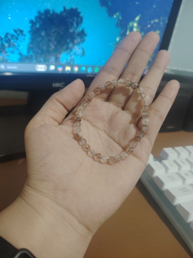 R. Quartz (around 4mm) (Category: Bracelets) located in Caloocan City. Submitted by cherishedfinds (Listing ID 1464591338, Image 2). Description: -Natural Rutilated Quartz (estimated 4mm) -Get this for FREE if you spent ₱1,500 from my listed items (excluding SF) -This is a separate freebie from spending a minimum of ₱500 😍🎁.