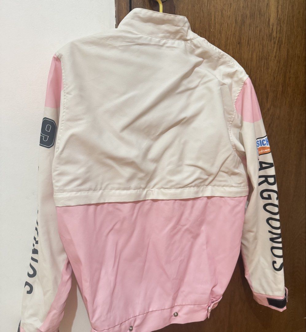 Racer Jacket Detachable Set (Category: Coats, Jackets and Outerwear) located in Las Pinas. Submitted by chyxiee (Listing ID 1464642203, Image 3). Description: • Detachable racer jacket • Can be worn as a racer jacket or cropped jacket • Includes matching skirt • Color: Pink • 2-in-1 style • For Sale (MOP: Gcash or Cash) 📍 Meetups: Taft/Vito Cruz or SM Center Las Piñas 🚚 Delivery: Available within Metro Manila.