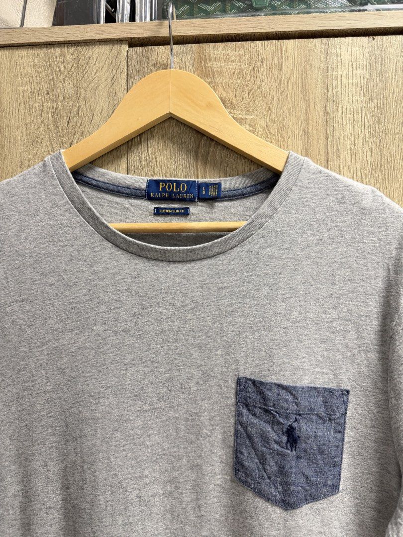 Ralph Lauren Pocket Tshirt (Category: Tshirts & Polo Shirts ) located in Cavite. Submitted by PRIVATE.Selection (Listing ID 1464614994, Image 2). Description: Ralph Lauren Pocket Tshirt Size M W- 20.5 L- 28 Good as New .