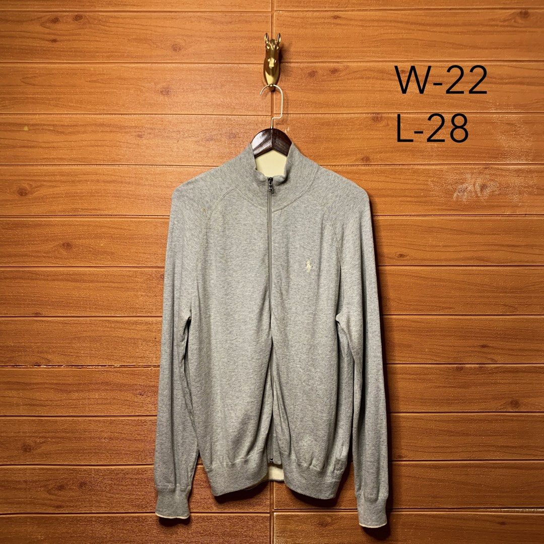 Ralph Lauren RL Knitted Zip up Jacket (Category: Coats, Jackets and Outerwear) located in Quezon City. Submitted by donklasiko (Listing ID 1464627748, Image 2). Description: Condition: 9.5+/10 Pristine condition Issue: non Refer to the dimension 🤗 PM FOR MORE DETAILS NO RETURN, NO EXCHANGE & NO REFUND! ✅I ALSO ACCEPT TRADE/SWAP TO ANYTHING JUST DROP YOUR OFFER Please manage your expectations, this is a secondhand item. What you see is what you g