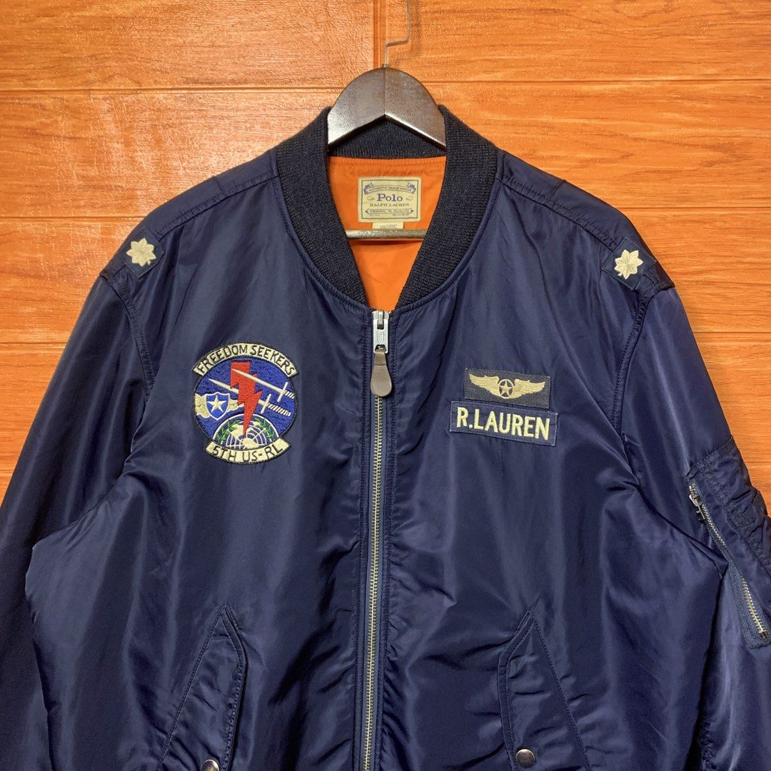 Ralph Lauren RL MA1 Patches Bomber Jacket (Category: Coats, Jackets and Outerwear) located in Quezon City. Submitted by donklasiko (Listing ID 1464631452, Image 3). Description: Condition: 9.5+/10 Pristine condition Issue: non Refer to the dimension 🤗 PM FOR MORE DETAILS NO RETURN, NO EXCHANGE & NO REFUND! ✅I ALSO ACCEPT TRADE/SWAP TO ANYTHING JUST DROP YOUR OFFER Please manage your expectations, this is a secondhand item. What you see is what y