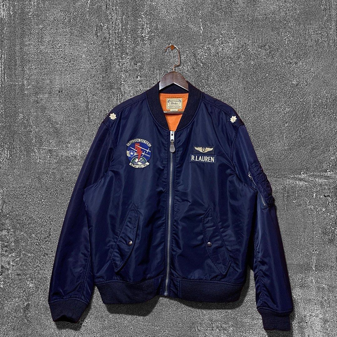 Ralph Lauren RL MA1 Patches Bomber Jacket (Category: Coats, Jackets and Outerwear) located in Quezon City. Submitted by donklasiko (Listing ID 1464631452, Image 1). Description: Condition: 9.5+/10 Pristine condition Issue: non Refer to the dimension 🤗 PM FOR MORE DETAILS NO RETURN, NO EXCHANGE & NO REFUND! ✅I ALSO ACCEPT TRADE/SWAP TO ANYTHING JUST DROP YOUR OFFER Please manage your expectations, this is a secondhand item. What you see is what y