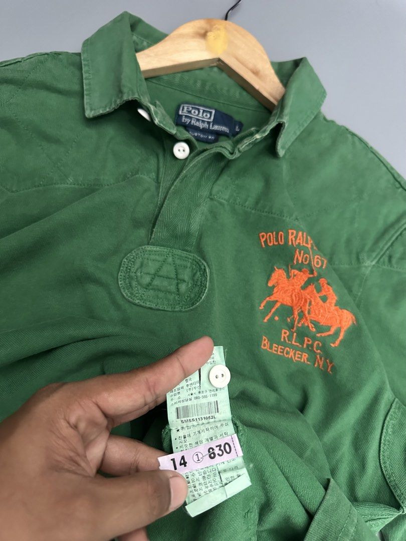 Ralph Lauren Rugby Half Button Long Sleeved (Category: Activewear) located in Manila. Submitted by thriftavenueph (Listing ID 1464602637, Image 3). Description: Fs: Ralph Lauren Rugby Half Button Long Sleeved Size: 22x30, L Condition: excellent, no issue, 10/10 color Price: 1,100.