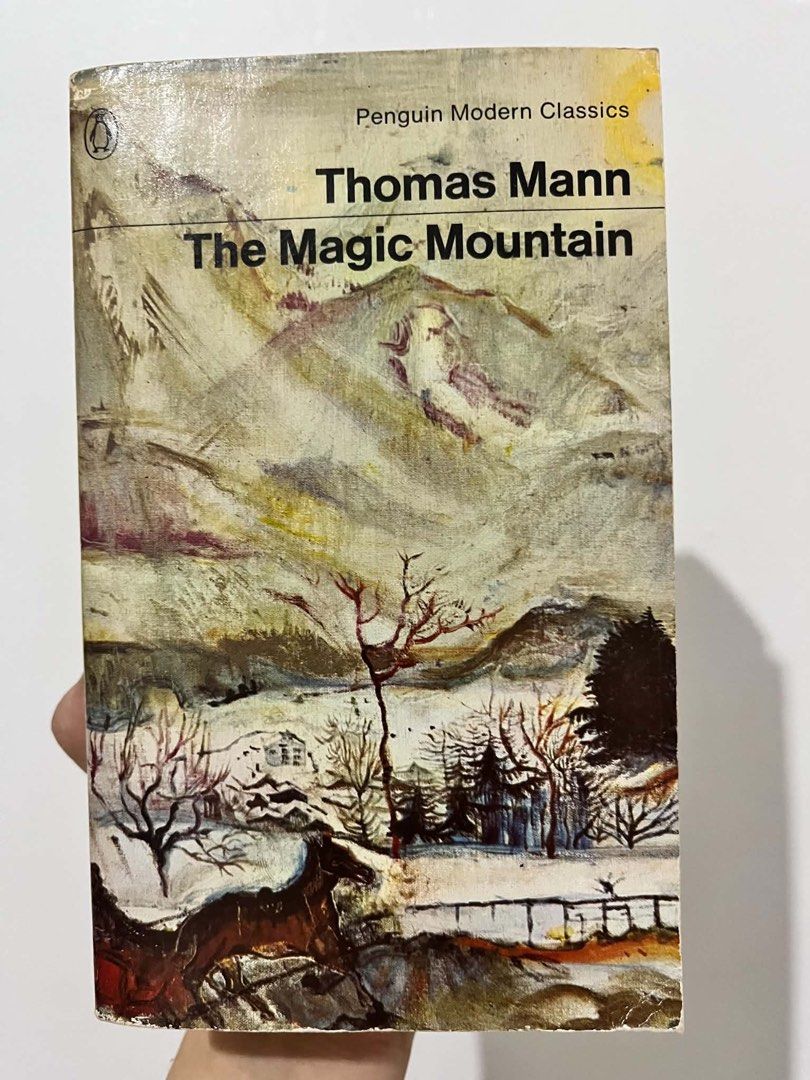 [RARE] The Magic Mountain by Thomas Mann Penguin Modern Classics (Category: Storybooks) located in Manila. Submitted by ohcaptainmycaptain (Listing ID 1464722871, Image 1). Description: MMPB - Title: The Magic Mountain by Thomas Mann - Edition: Penguin Modern Classics paperback - ISBN: 0140014756 - Cover: Features classic artwork - Condition: Vintage copy with heavy tanning and foxing from age, plus creasing along the spine and edges - Perfect fo