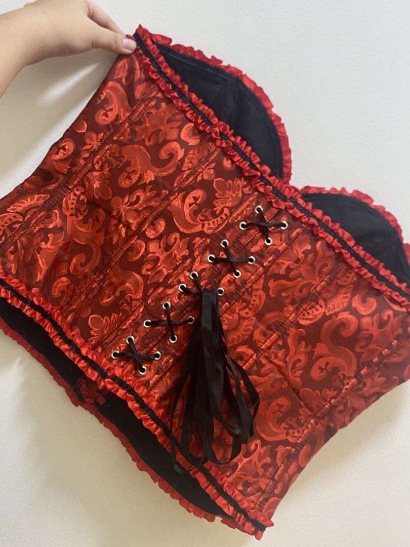 Red Corset XXL (Category: Sleeveless) located in Manila. Submitted by pipsahoy (Listing ID 1464656745, Image 3). Description: - red corset top perfect for halloween! - used once only - dm for ww pics - sdd, jnt (metro manila) - meet up (ust area) .